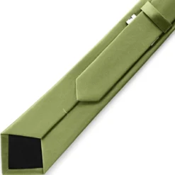 8 cm jasnozielony krawat satynowy