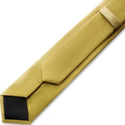 8 cm musztardowo-żółty krawat rypsowy