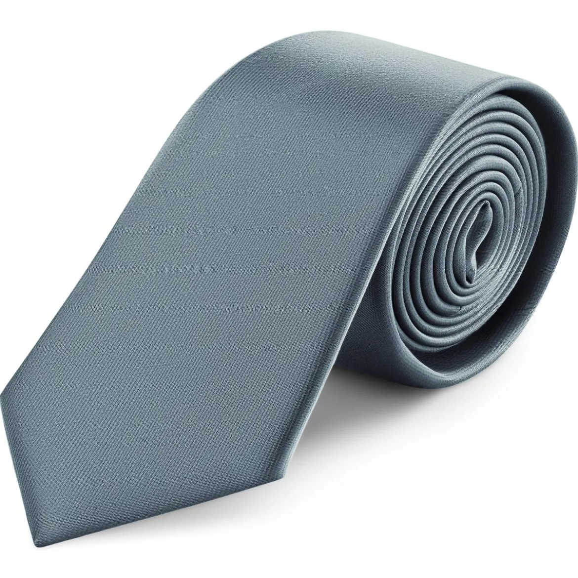 8 cm przydymiany szary krawat satynowy