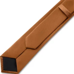 8 cm rdzawy krawat rypsowy