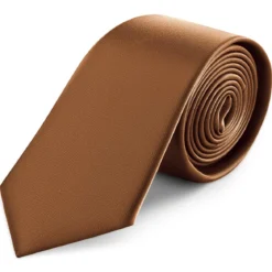 8 cm rdzawy krawat satynowy