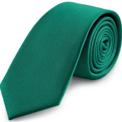8 cm szmaragdowozielony krawat rypsowy