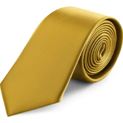 8 cm złocisto-brązowy krawat satynowy
