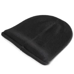 Czarna czapka beanie z wełny merynosa Franke Montagna
