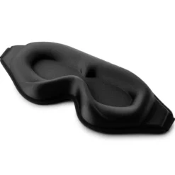 Czarna ergonomiczna maska do spania z bawełny