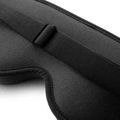 Czarna ergonomiczna maska do spania z bawełny
