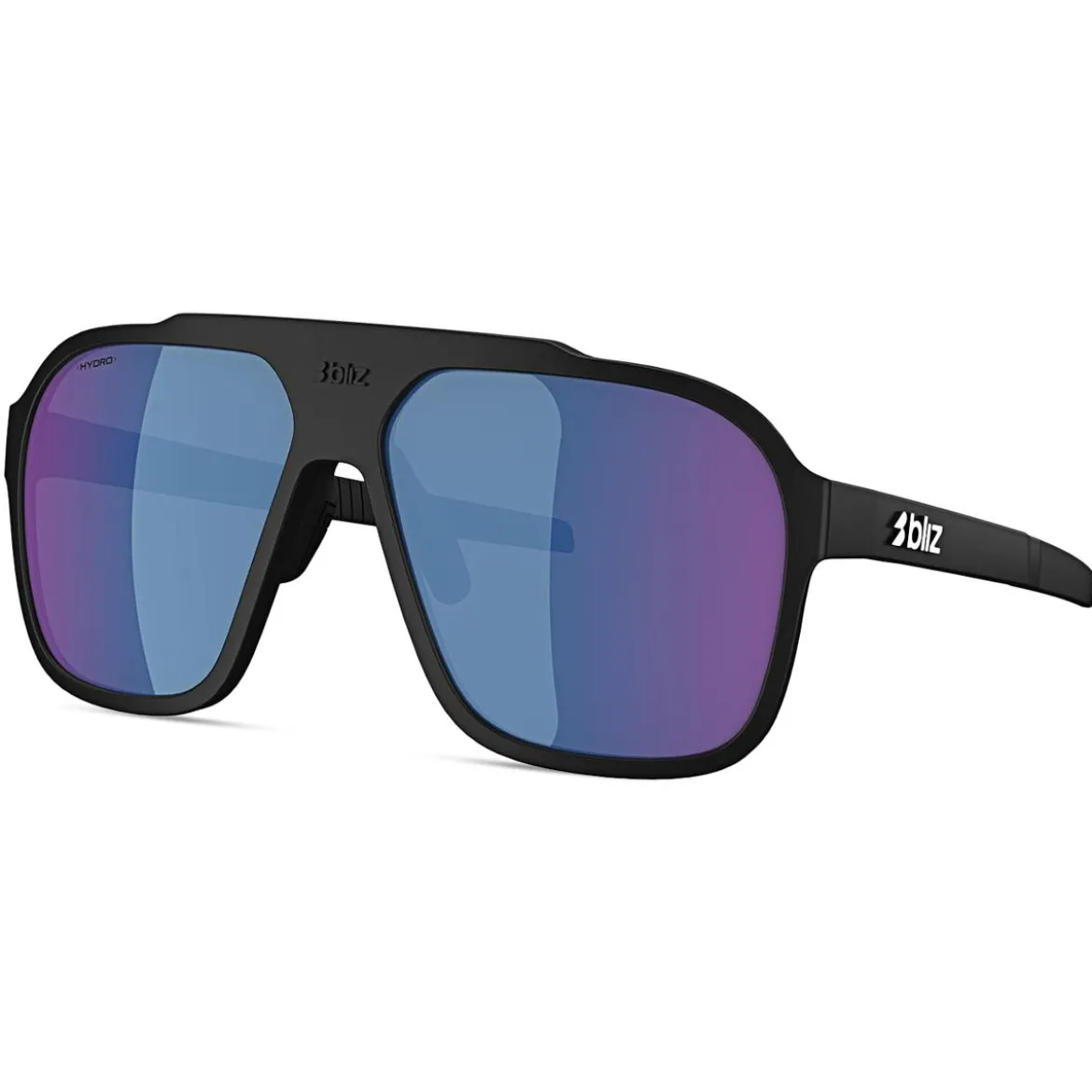 Czarne i niebieskie okulary przeciwsłoneczne w stylu retro | Bliz 0ZB7018