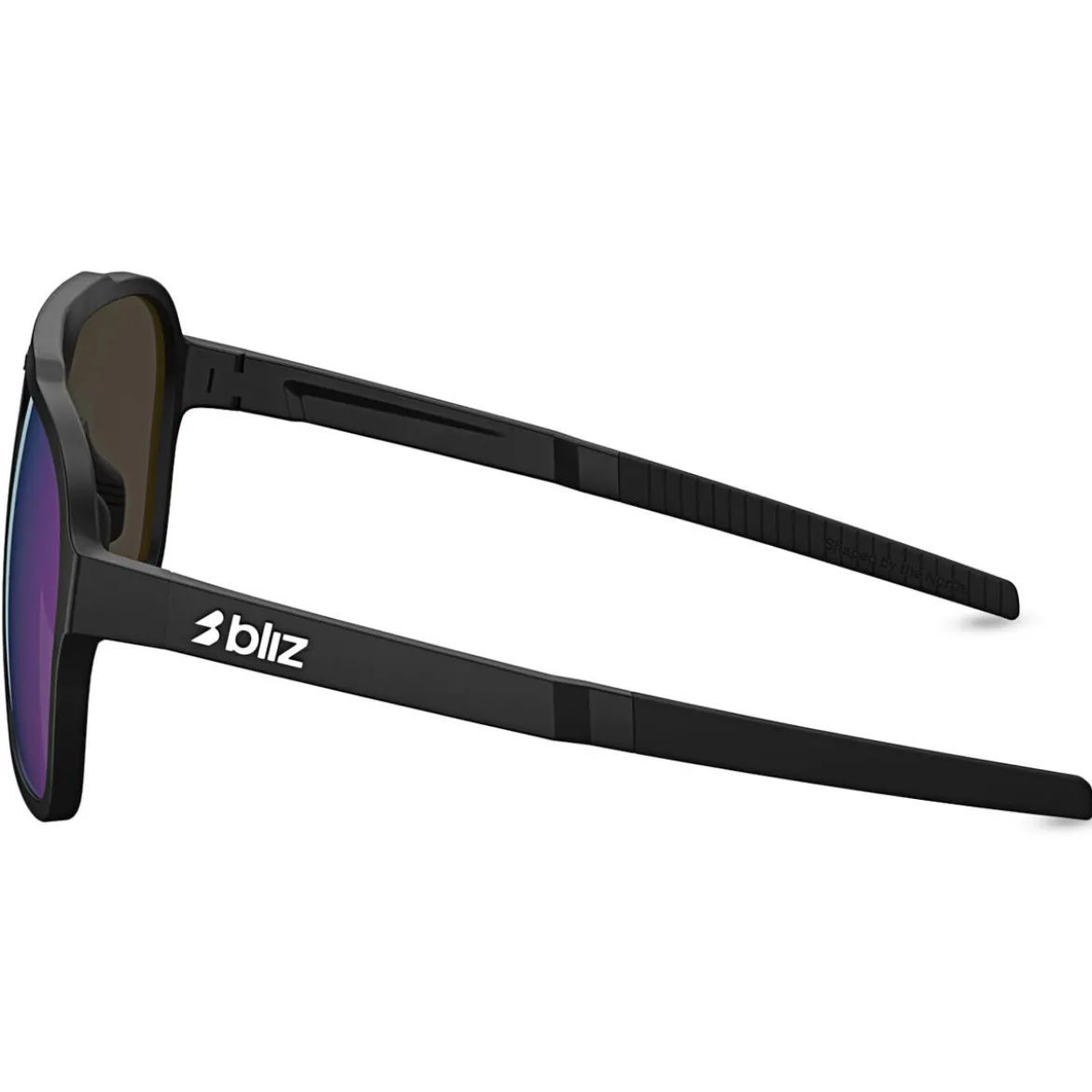 Czarne i niebieskie okulary przeciwsłoneczne w stylu retro | Bliz 0ZB7018