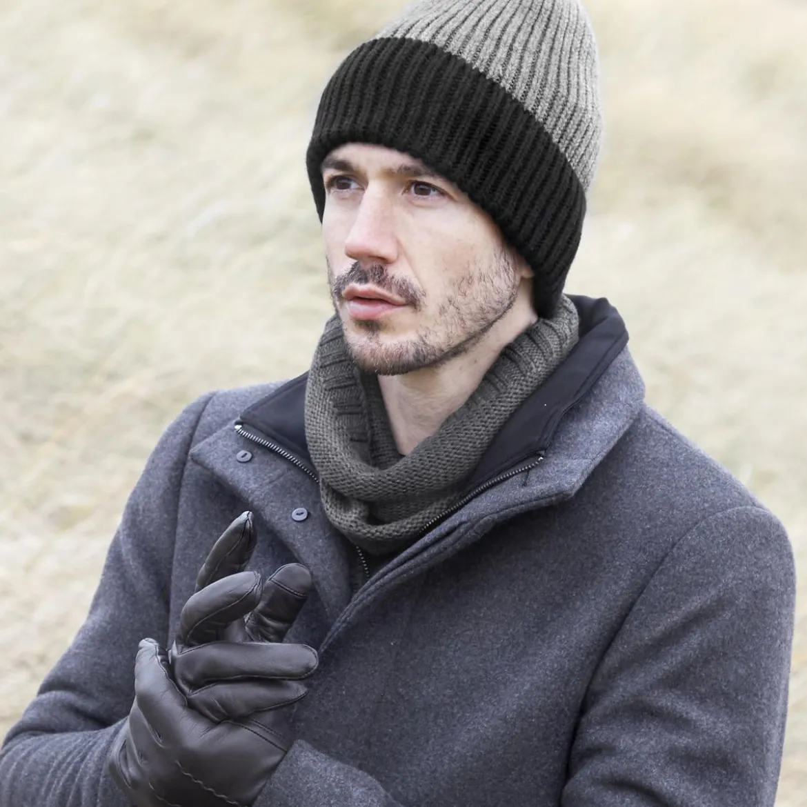 Czarno-szara czapka beanie Frencis Montagna
