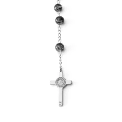 Czarny naszyjnik różańcowy Matki Boskiej z Guadalupe