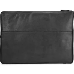 Czarny skórzany rękaw na laptopa Montreal