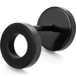 Czarny wkręt 10 mm w kształcie koła