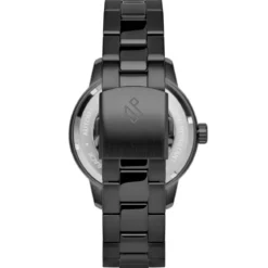 Dante II | Czarny zegarek z widocznym mechanizmem