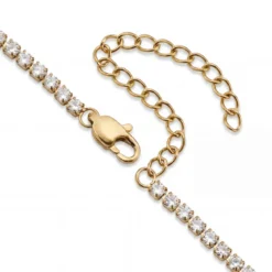 Dazzle | 3mm pozłacana 14K bransoletka tenisowa z cyrkoniami