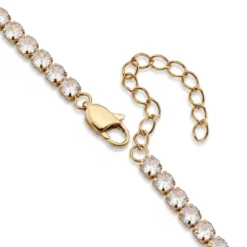 Dazzle | 4mm pozłacana 14K bransoletka tenisowa z cyrkoniami