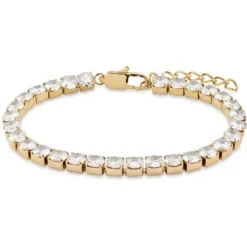 Dazzle | 5mm pozłacana 14K bransoletka tenisowa z cyrkoniami