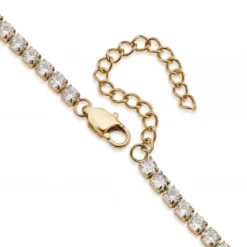 Dazzle | 3mm pozłacany 14K łańcuszek tenisowy z cyrkoniami