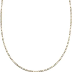 Dazzle | 3mm pozłacany 14K łańcuszek tenisowy z cyrkoniami