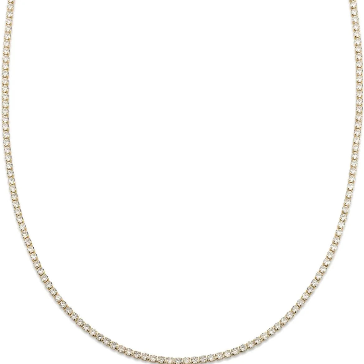 Dazzle | 3mm pozłacany 14K łańcuszek tenisowy z cyrkoniami