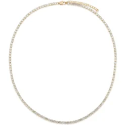 Dazzle | 3mm pozłacany 14K łańcuszek tenisowy z cyrkoniami