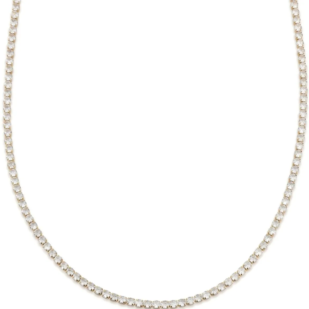 Dazzle | 4mm pozłacany 14K łańcuszek tenisowy z cyrkoniami