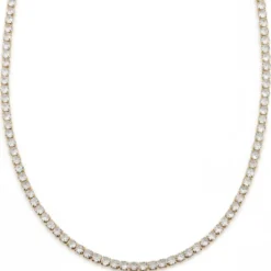 Dazzle | 5mm pozłacany 14K łańcuszek tenisowy z cyrkoniami