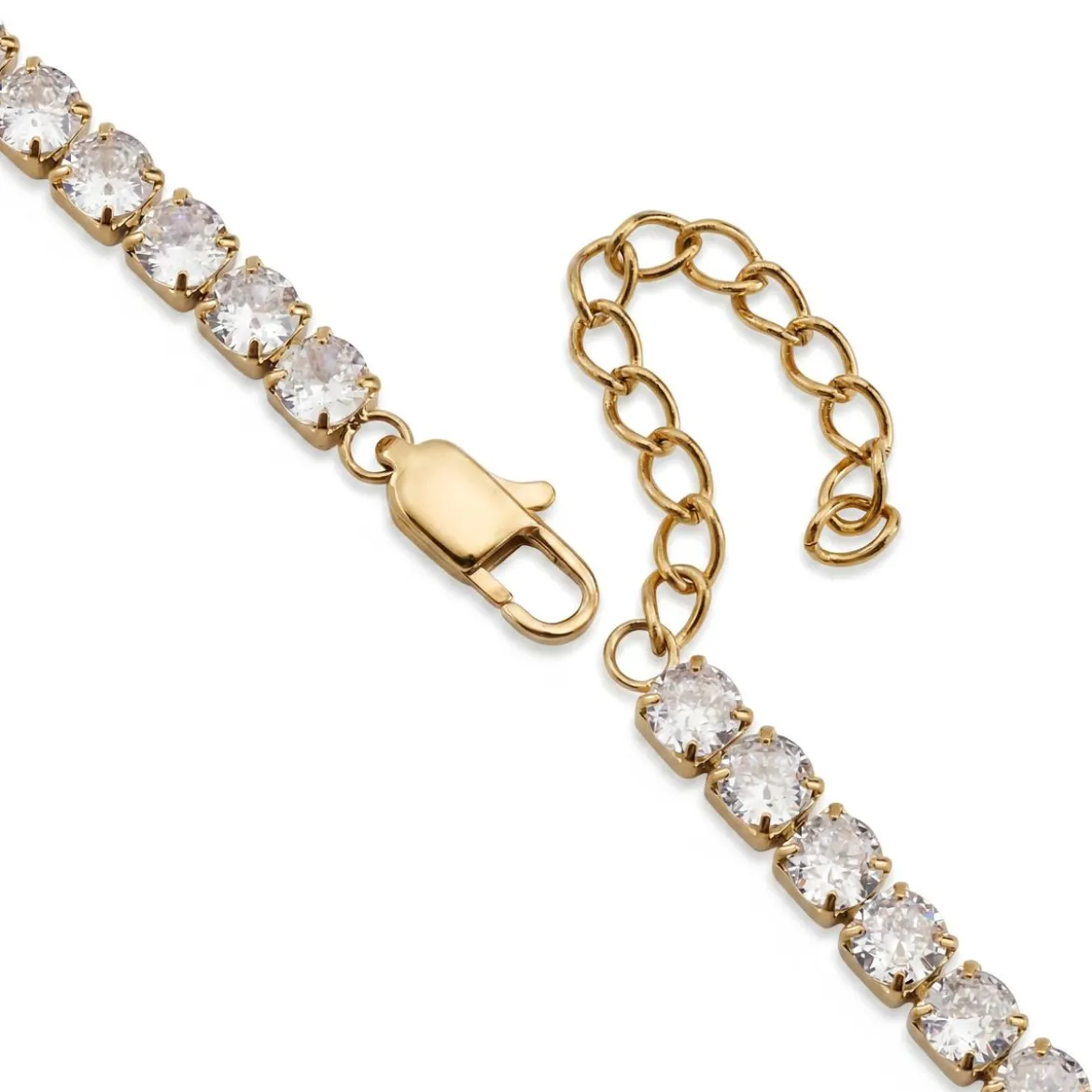 Dazzle | 5mm pozłacany 14K łańcuszek tenisowy z cyrkoniami
