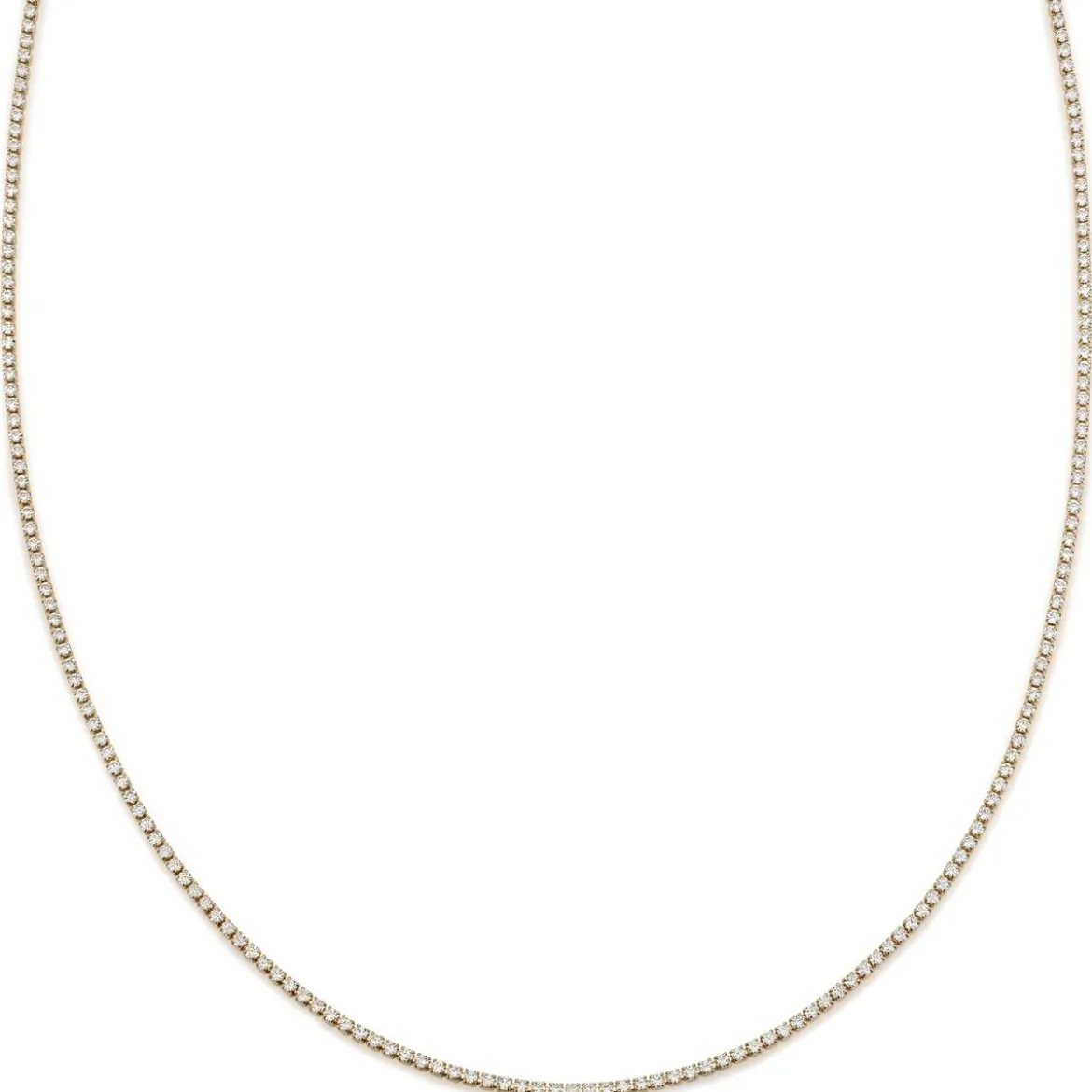 Dazzle | 2mm pozłacany 14K łańcuszek tenisowy z cyrkoniami
