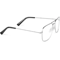 Duże okulary aviator z przezroczystymi soczewkami
