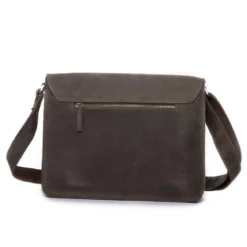Elegancka skórzana aktówka w kolorze khaki