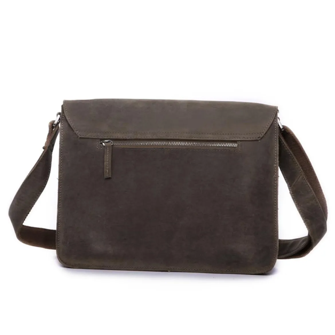 Elegancka skórzana aktówka w kolorze khaki