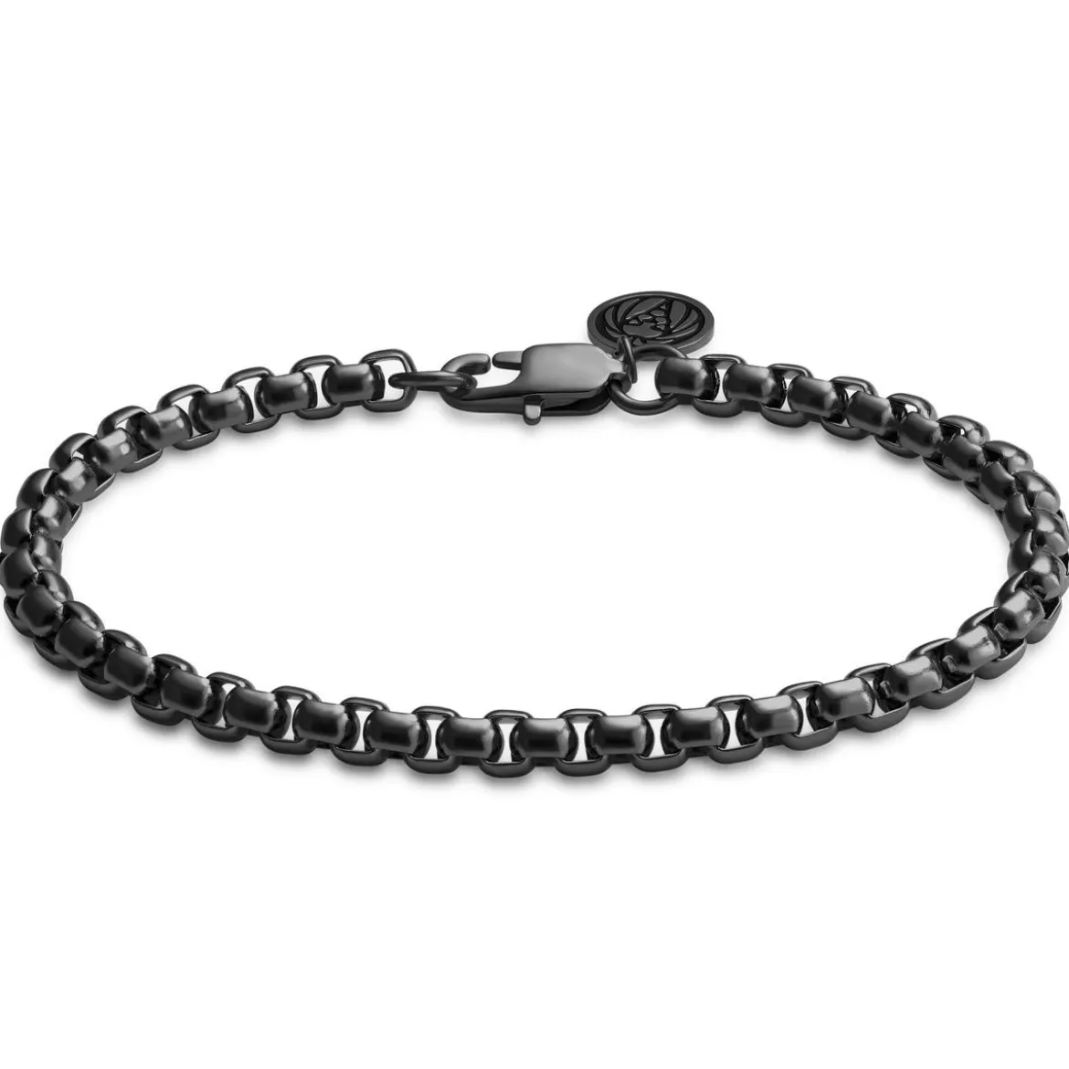 Essentials | 5 mm spiżowo-czarna bransoletka kostka zakrzywiona