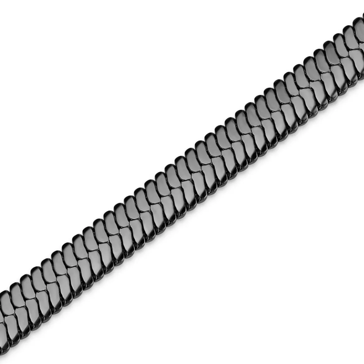 Essentials | 6 mm spiżowo-czarna bransoletka jodełka