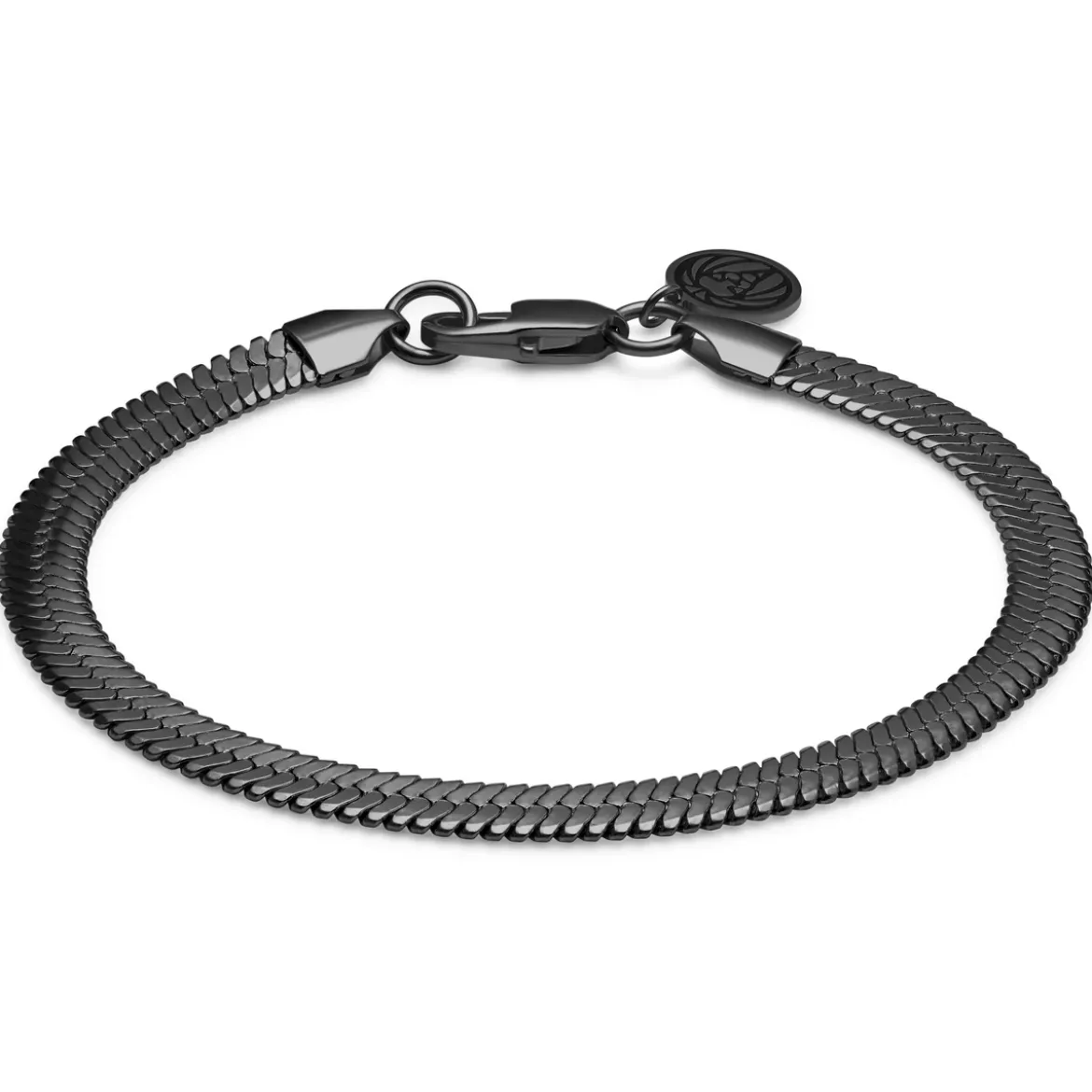 Essentials | 6 mm spiżowo-czarna bransoletka jodełka