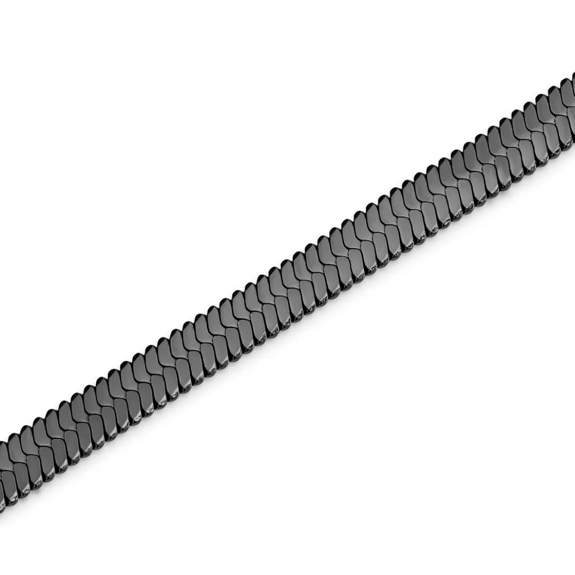 Essentials | 4 mm spiżowo-czarna bransoletka jodełka