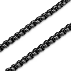 Essentials | 3 mm spiżowo-czarna bransoletka kostka zakrzywiona
