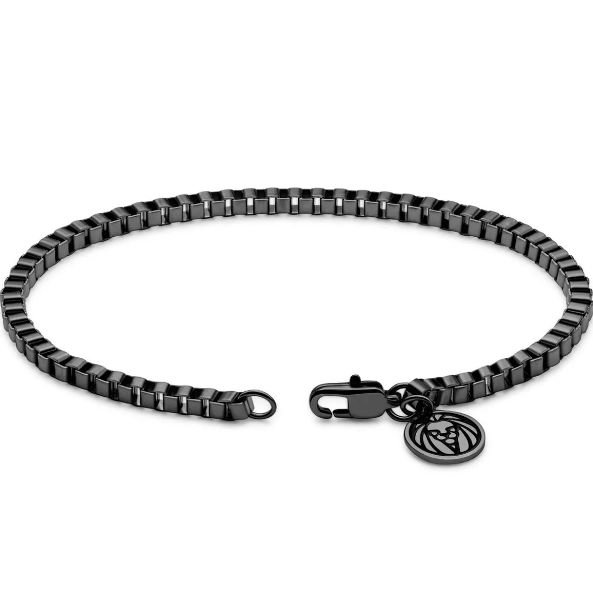 Essentials | 3 mm spiżowo-czarna bransoletka kostka kwadratowa