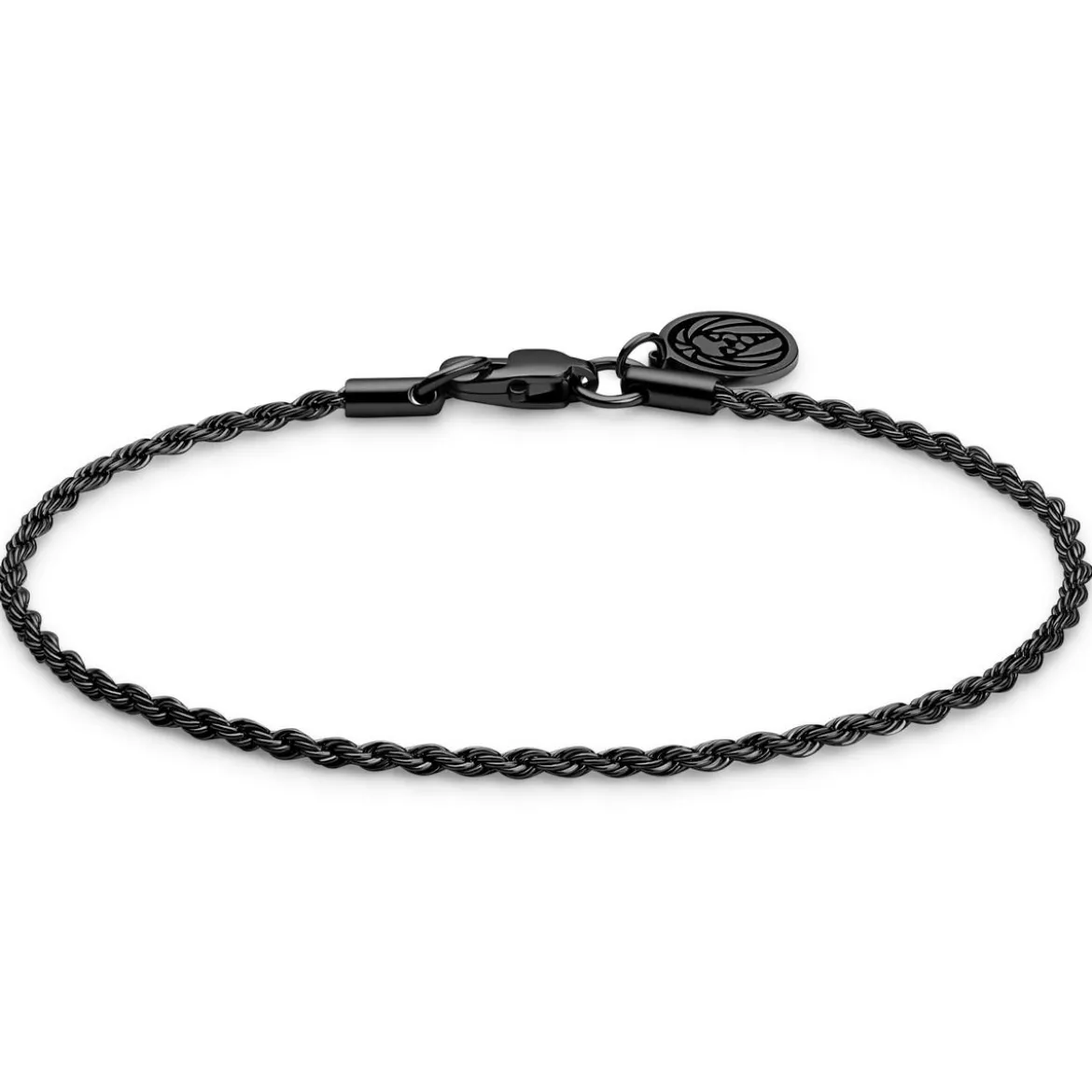 Essentials | 2 mm spiżowo-czarna bransoletka linka