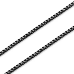 Essentials | 1 mm spiżowo-czarny naszyjnik kostka kwadratowa