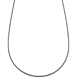 Essentials | 1 mm spiżowo-czarny naszyjnik kostka kwadratowa
