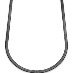 Essentials | 6 mm spiżowo-czarny naszyjnik jodełka