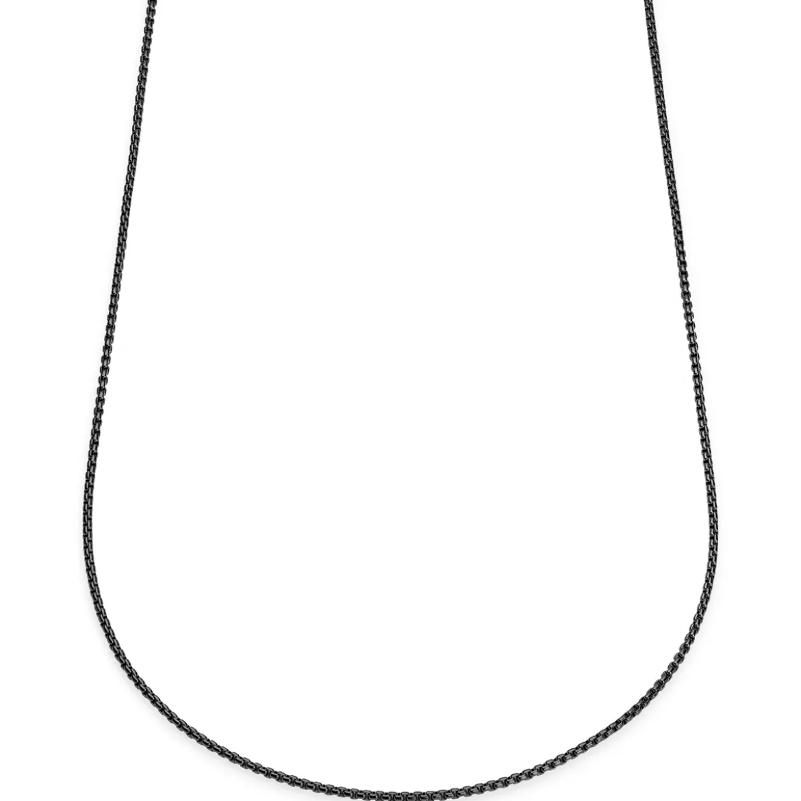 Essentials | 2 mm spiżowo-czarny naszyjnik kostka zakrzywiona
