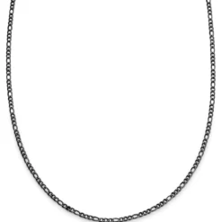 Essentials | 2 mm spiżowo-czarny naszyjnik figaro
