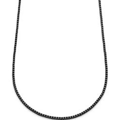 Essentials | 3 mm spiżowo-czarny naszyjnik kostka kwadratowa