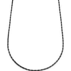 Essentials | 3 mm spiżowo-czarny naszyjnik kostka