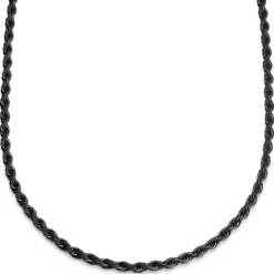 Essentials | 6 mm spiżowo-czarny naszyjnik linka
