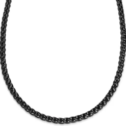 Essentials | 8 mm spiżowo-czarny naszyjnik kłos