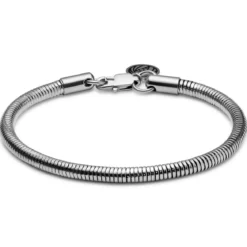 Essentials | 4 mm srebrzysta bransoletka wężyk