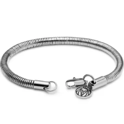 Essentials | 4 mm srebrzysta bransoletka wężyk