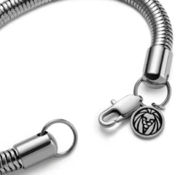 Essentials | 6 mm srebrzysta bransoletka wężyk